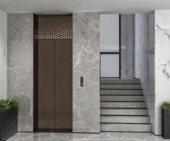 Modern Office Elevator Hall-ID:663326986