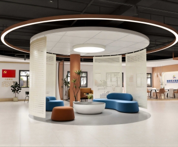 Industrial Style Office Living Room-ID:957076078