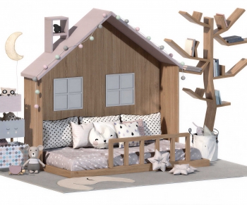 Nordic Style Child's Bed-ID:357454068