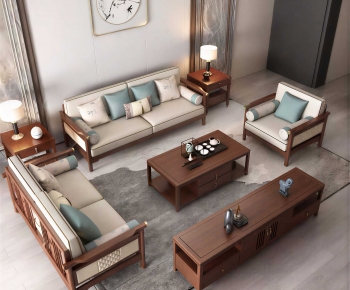 New Chinese Style Sofa Combination-ID:863094096