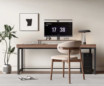 Modern Computer Desk And Chair-ID:821343906