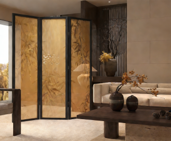 New Chinese Style A Living Room-ID:954874995