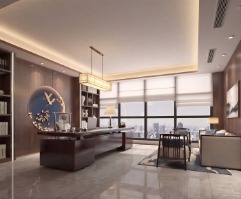 New Chinese Style Manager's Office-ID:581041107