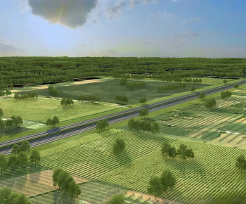Modern Architectural Bird's-eye View Planning-ID:236203916