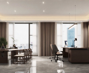 New Chinese Style Manager's Office-ID:742952119