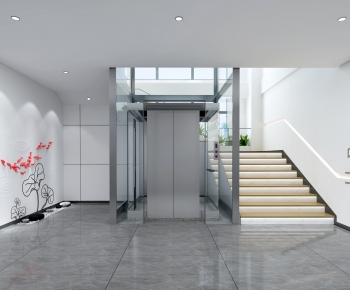 Modern Office Stairwell-ID:802458051