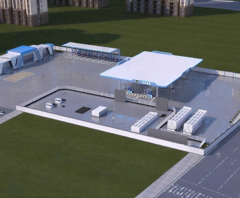 Modern Outdoor Parking Lot-ID:978406916