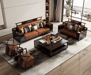 New Chinese Style Sofa Combination-ID:795290588