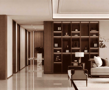 New Chinese Style A Living Room-ID:315990925