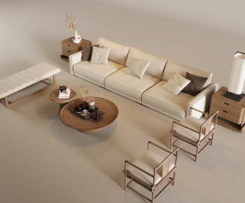 New Chinese Style Sofa Combination-ID:174989944