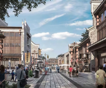 New Chinese Style Commercial Street-ID:106630321