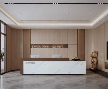 Modern Office Reception Desk-ID:682399381