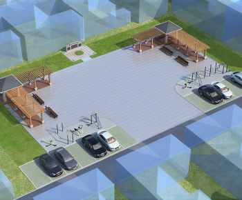 Modern Outdoor Parking Lot-ID:945791013
