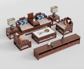 Chinese Style Sofa Combination-ID:387562995