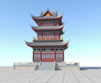 Chinese Style Ancient Architectural Buildings-ID:654566058