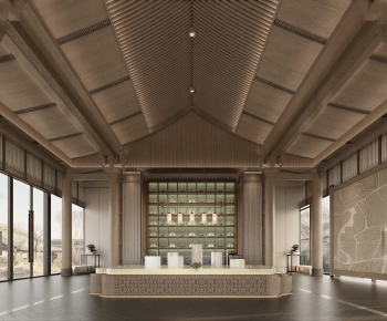 New Chinese Style Real Estate Sales Office-ID:847845089