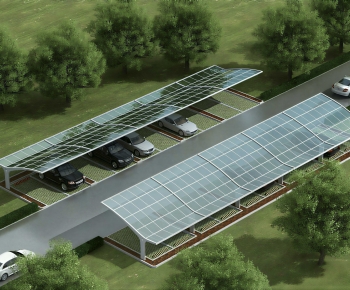 Modern Outdoor Parking Lot-ID:630907064