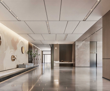 Modern Office Reception Desk-ID:991868977