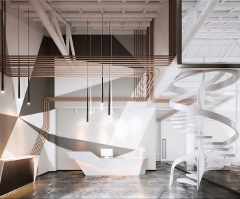 Modern Office Reception Desk-ID:523487095