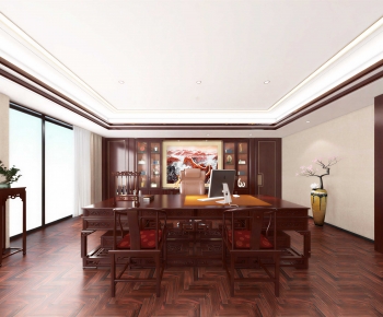 New Chinese Style Manager's Office-ID:310767898