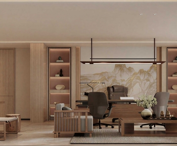 New Chinese Style Manager's Office-ID:229528903