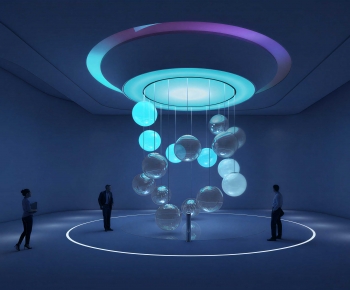 Modern Exhibition Hall-ID:572521922