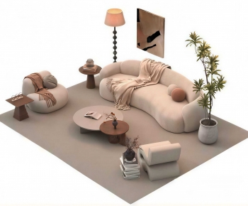 Wabi-sabi Style Sofa Combination-ID:612111197