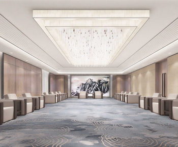 New Chinese Style Office Living Room-ID:133887057