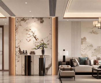 New Chinese Style A Living Room-ID:954430196