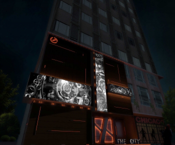 Modern Facade Element-ID:266268012