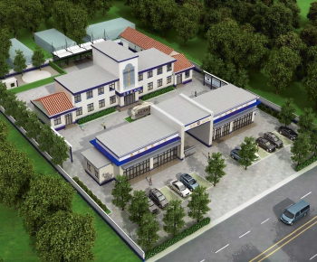 Modern Architectural Bird's-eye View Planning-ID:101959723