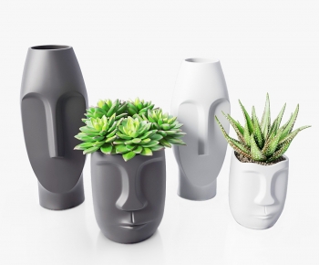 Modern Potted Green Plant-ID:551260957