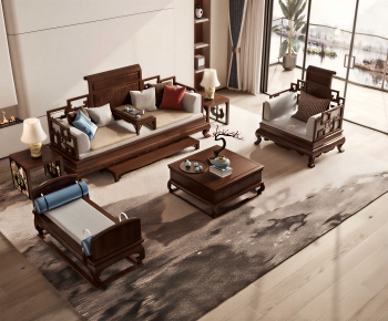 New Chinese Style Sofa Combination-ID:433541067