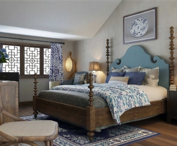 New Chinese Style Bedroom-ID:243108033