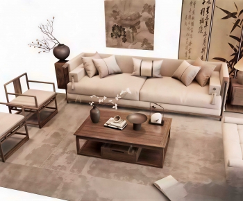 New Chinese Style Sofa Combination-ID:294939999