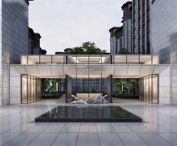 Modern Facade Element-ID:436089044