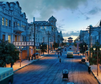 European Style Commercial Street-ID:686640986