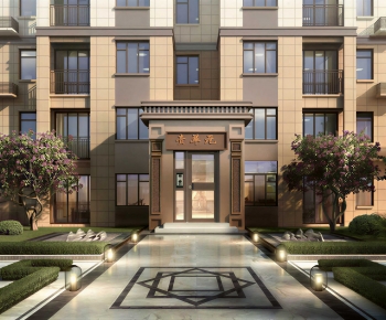 New Chinese Style Facade Element-ID:386267906
