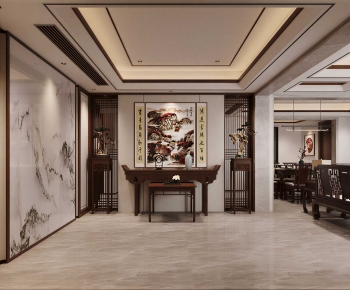 New Chinese Style Hallway-ID:913611891