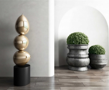 Modern Ground Green Plant Potted Plants-ID:342793946