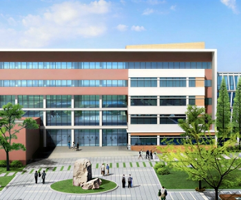 Modern School Building-ID:810065033