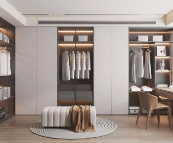 Modern Clothes Storage Area-ID:380314117