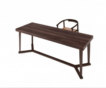 New Chinese Style Computer Desk And Chair-ID:418134938
