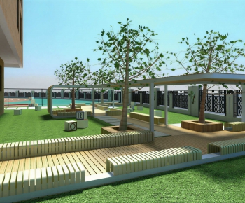 Modern Outdoor Space In Kindergarten-ID:175481089