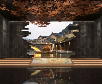 Modern Exhibition Hall-ID:122584106