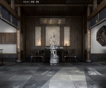 New Chinese Style A Living Room-ID:280001236
