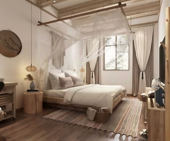 Wabi-sabi Style Bedroom-ID:973378905