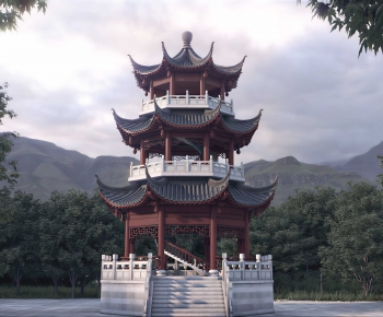 Chinese Style Ancient Architectural Buildings-ID:161413914