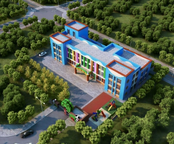 Modern Architectural Bird's-eye View Planning-ID:255439043
