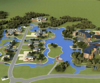 Modern Architectural Bird's-eye View Planning-ID:222105031